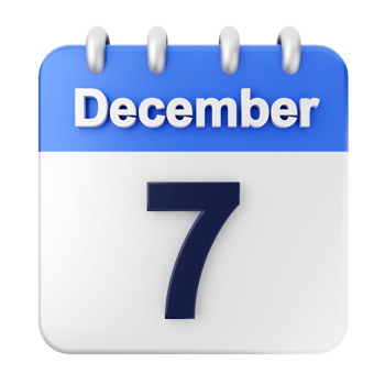 Calendar icon for december 7 png
