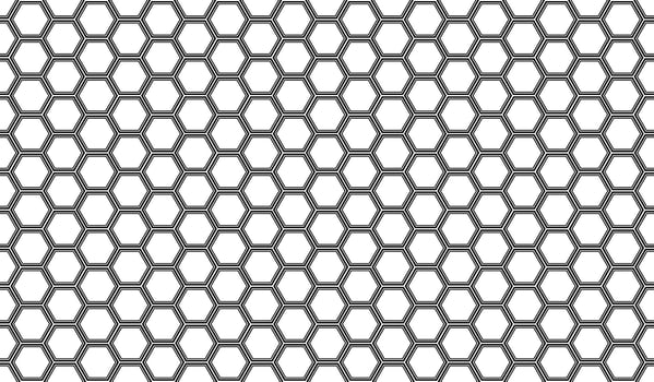 hexagon geometric metal grid background. seamless hexagon honey comb background for printing on clothes, paper and textile vector