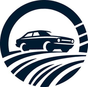 Car icon illustration on background vector
