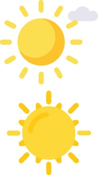 Sun and clouds illustration vector