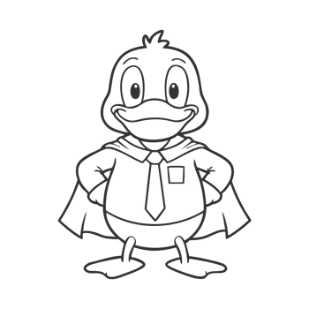 Happy Father's Day coloring book featuring duck hero png