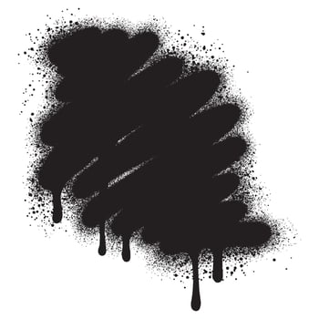 graffiti Spray painted lines Black ink splatters isolated on white background. vector