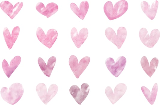 A beautiful and charming Watercolor Pink Hearts Pattern perfect for all kinds of Romantic Designs vector