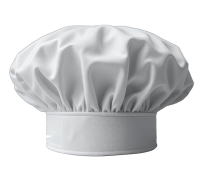 Minimalist White Cook's Hat Isolated png