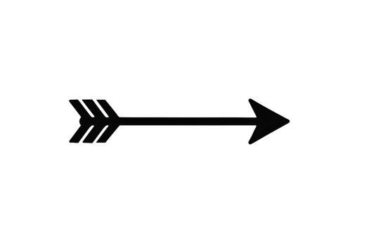 Isolated Black Arrow Pointing Right on Transparent Background png
