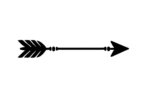 White Arrow Pointing Right on Black Background with Geometric Design png