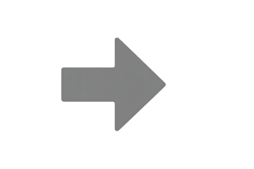 Grey arrow pointing right on transparent background png