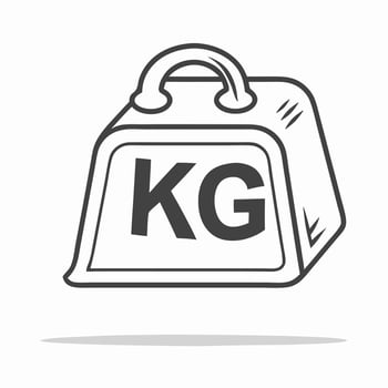 Kilogram Weight Icon KG Unit Drawing vector
