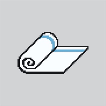 Pixel art illustration Hotel Towel. Pixelated Bath Towel. Hotel Towel Bath Cloth Icon pixelated for the pixel art game and icon for website and game. old school retro. vector