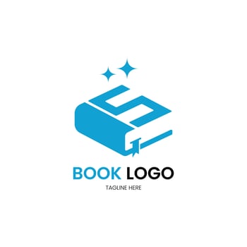 Letter S minimalist book logo for your brand vector