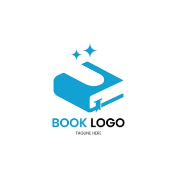 Letter U minimalist book logo for your brand vector