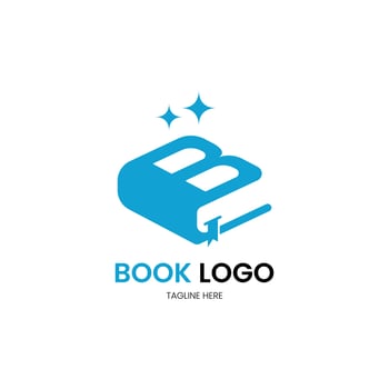 Letter B minimalist book logo for your brand vector