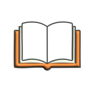 3D Cartoon Open Book Icon Cute and Educational Reading Concept png