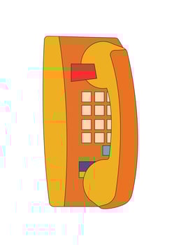 Illustration public telephone retro vector