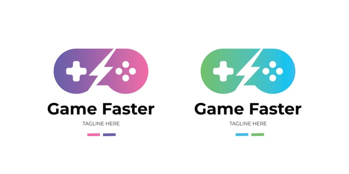 Modern joy stick logo for gaming brand vector