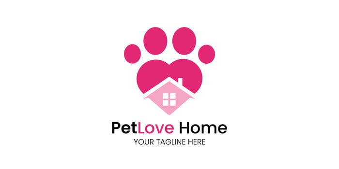 Pet care logo, pet shop logo vector