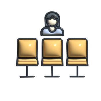 Cute 3D School Seats Cartoon Style Learning Environment Element png