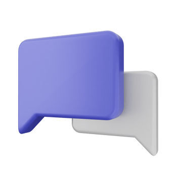 Two speech bubbles on a black background png