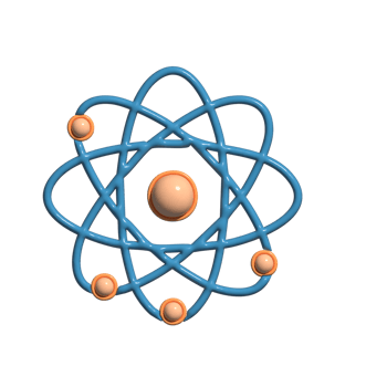 Atom Model 3D Icon Fun and Educational Cartoon Style Illustration png