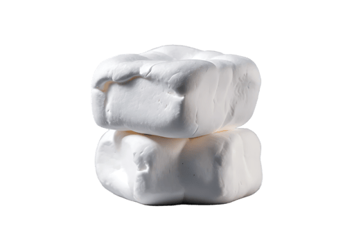 High Detail Marshmallow Cutout - Transparent Background with Soft Shadow for Packaging or Menu png