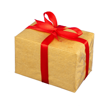 Christmas gift box isolated png