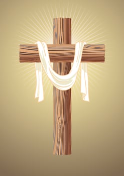 Risen Christ Cross Symbol vector