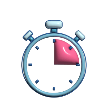 Cute 3D Stopwatch Time Management and Sports Timing Tool png