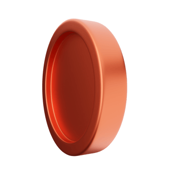 A round orange object on a black background png