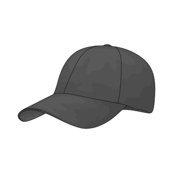 simple black cap vector