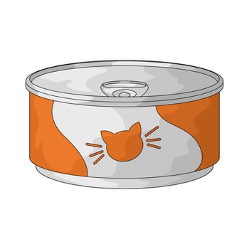 canned pet food vector