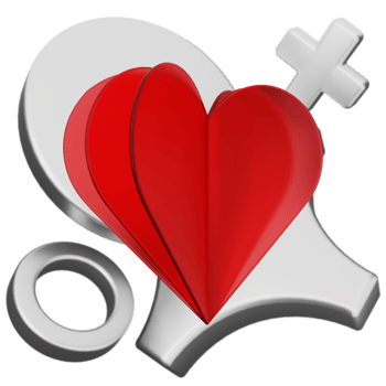 A heart with a cross and a heart png