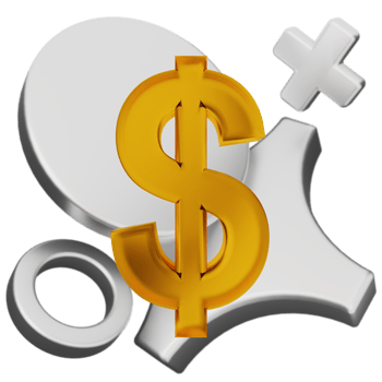 A dollar sign and a plus sign on a black background png