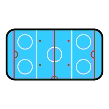 Hockey field icon . Hockey rink illustration. Hockey sign. vector
