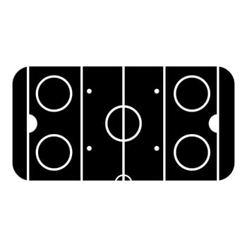 Hockey field icon . Hockey rink illustration sign. vector