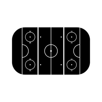 Hockey field icon . Hockey rink illustration symbol. vector