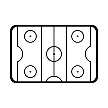 Hockey field icon . Hockey rink illustration. vector