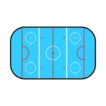 Hockey field icon . Hockey rink illustration sign. Hockey symbol design. vector
