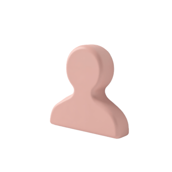 Pink 3D Rendered Person Icon On Transparent Background png