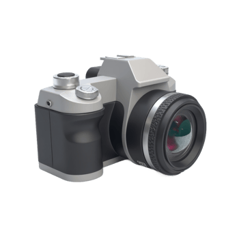Gray And Black Digital Camera 3D Model png