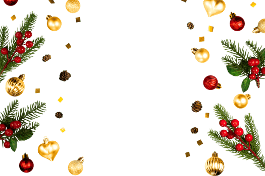 Christmas decoration for background copy space png