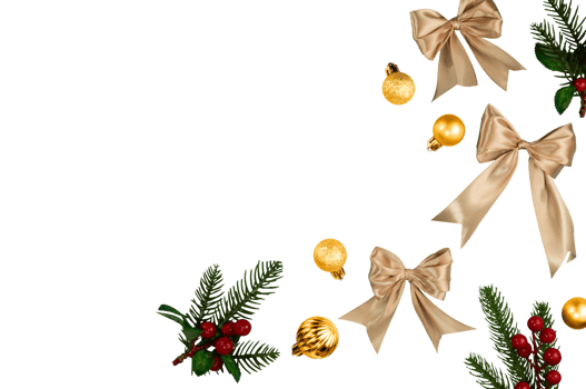 Christmas decoration for banner background copy space png