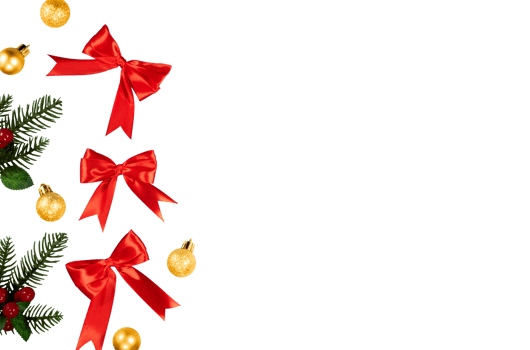 Christmas tree with red ribbon for banner background png