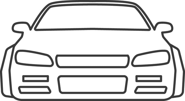 Wide body car icon. Car modification icon in outline style. vector