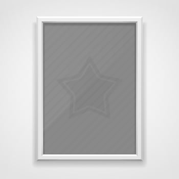 White frame with shadow, A4 format vector