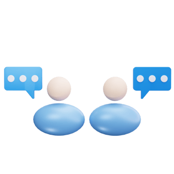 3D Icon Chat Between Users png