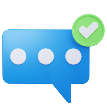 3D Icon Message Verified png