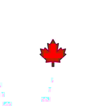 Canada Day Maple Leaf Icon Red Canadian Symbol vector