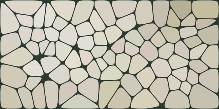 Abstract pattern of irregular beige shapes outlined by dark lines, resembling a mosaic, stone wall, or organic cellular structure. vector