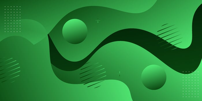 abstract background multi color green wavy paper cut overlapping layers background. eps10 vector