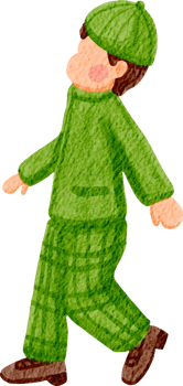 illustration of a Muslim boy walking png